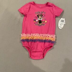 Disney Pink Minnie Mouse Cupcake Bodysuit